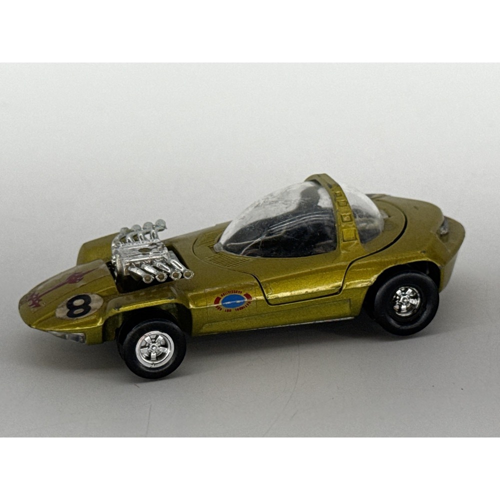 1967 Italy 4" Hot Wheels Sputafuoco 6616 Silhouette Green Car